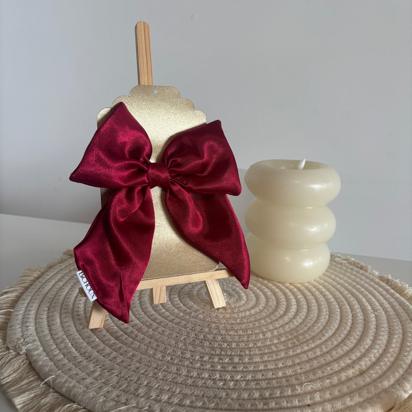 Barrette Soie Rouge - Clara