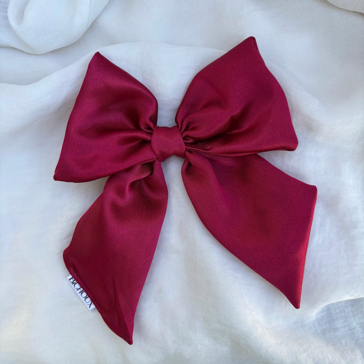 Barrette Soie Rouge - Clara
