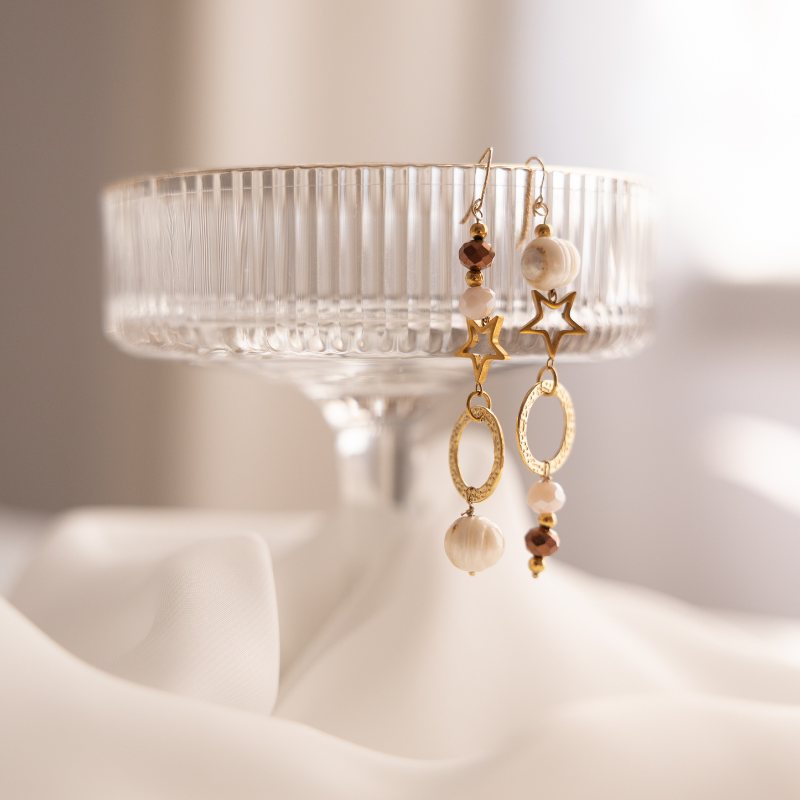 Blanc & Nude - Accessoires blancs & nude faits main