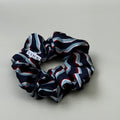 Chouchou cheveux fait main Valentina - Satin bleu blanc rouge