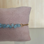 Bracelet Mykonos - Aigue-marine & perles naturelles