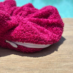 Chouchou éponge zippé Odessa - Rose Fuschia