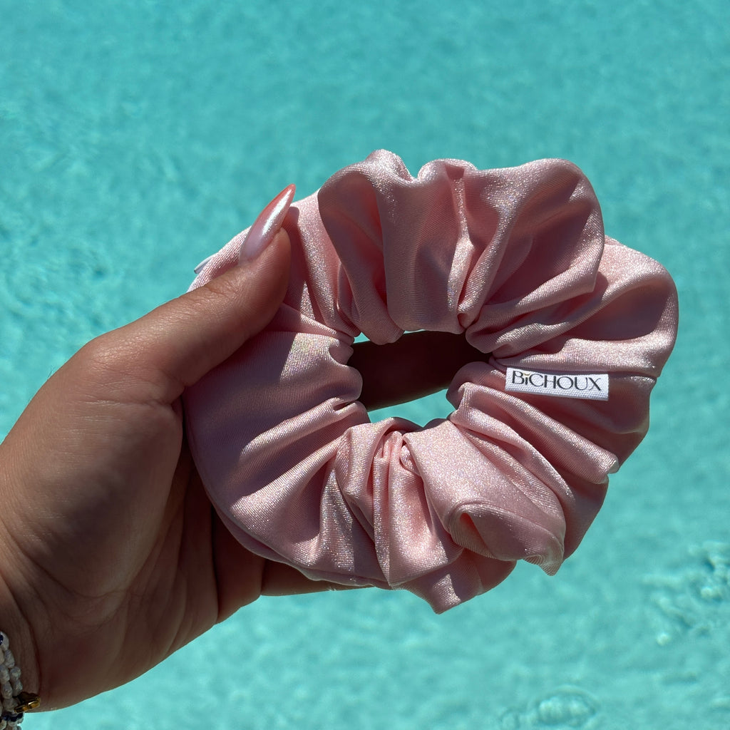 Chouchou maillot de bain zippé rose - Marine