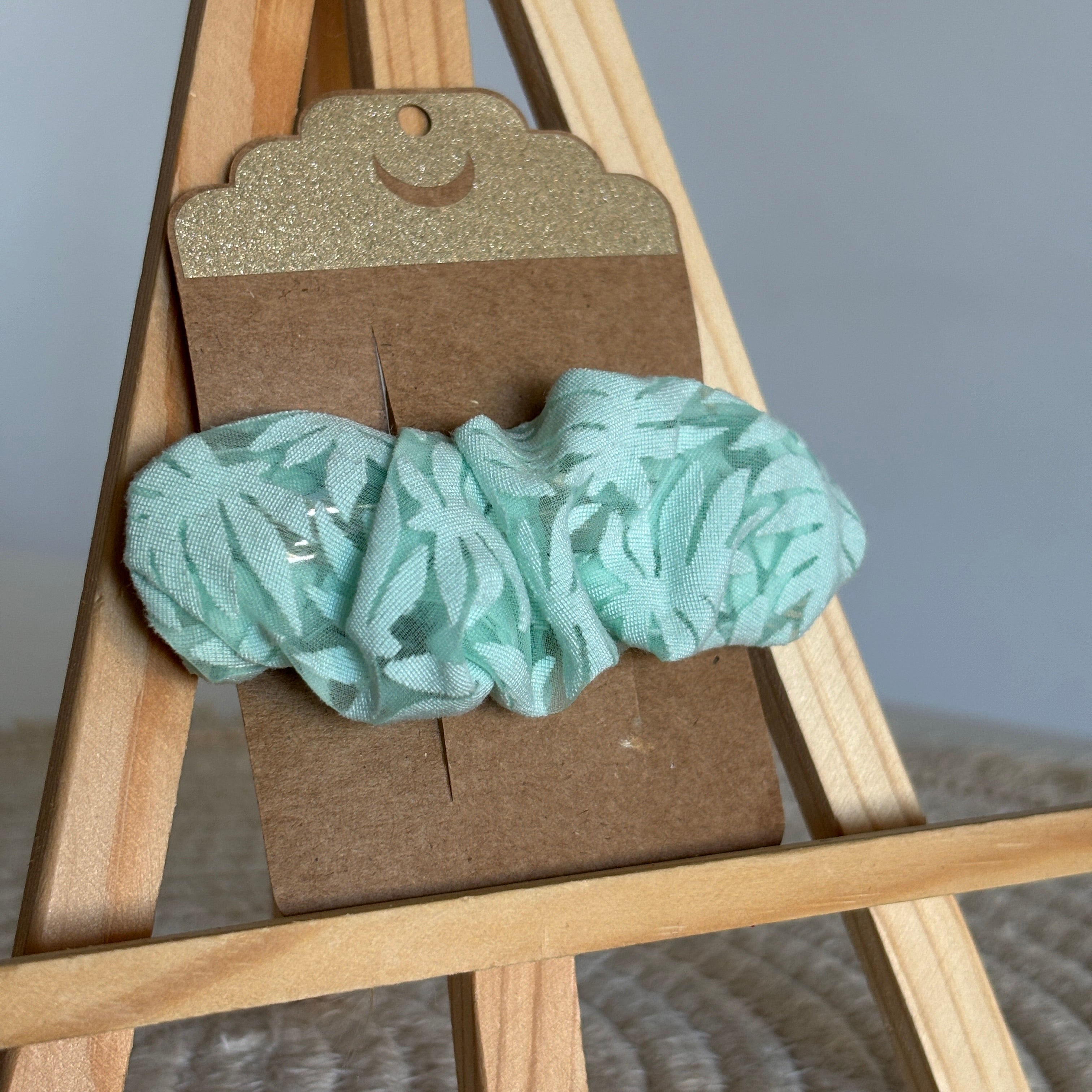 Barrette épurée Amanda - Turquoise fleuri