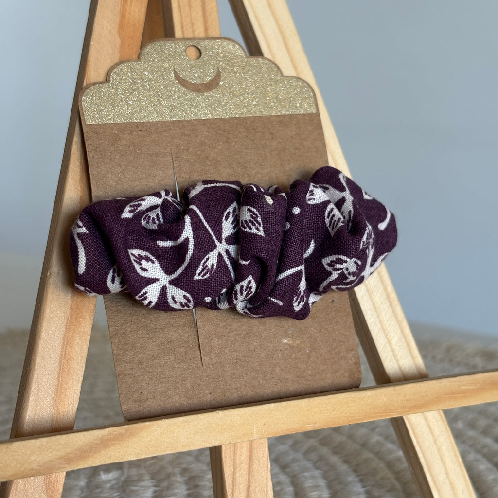 Barrette épurée Rosalie - Bordeaux fleuri