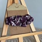 Barrette épurée Rosalie - Bordeaux fleuri