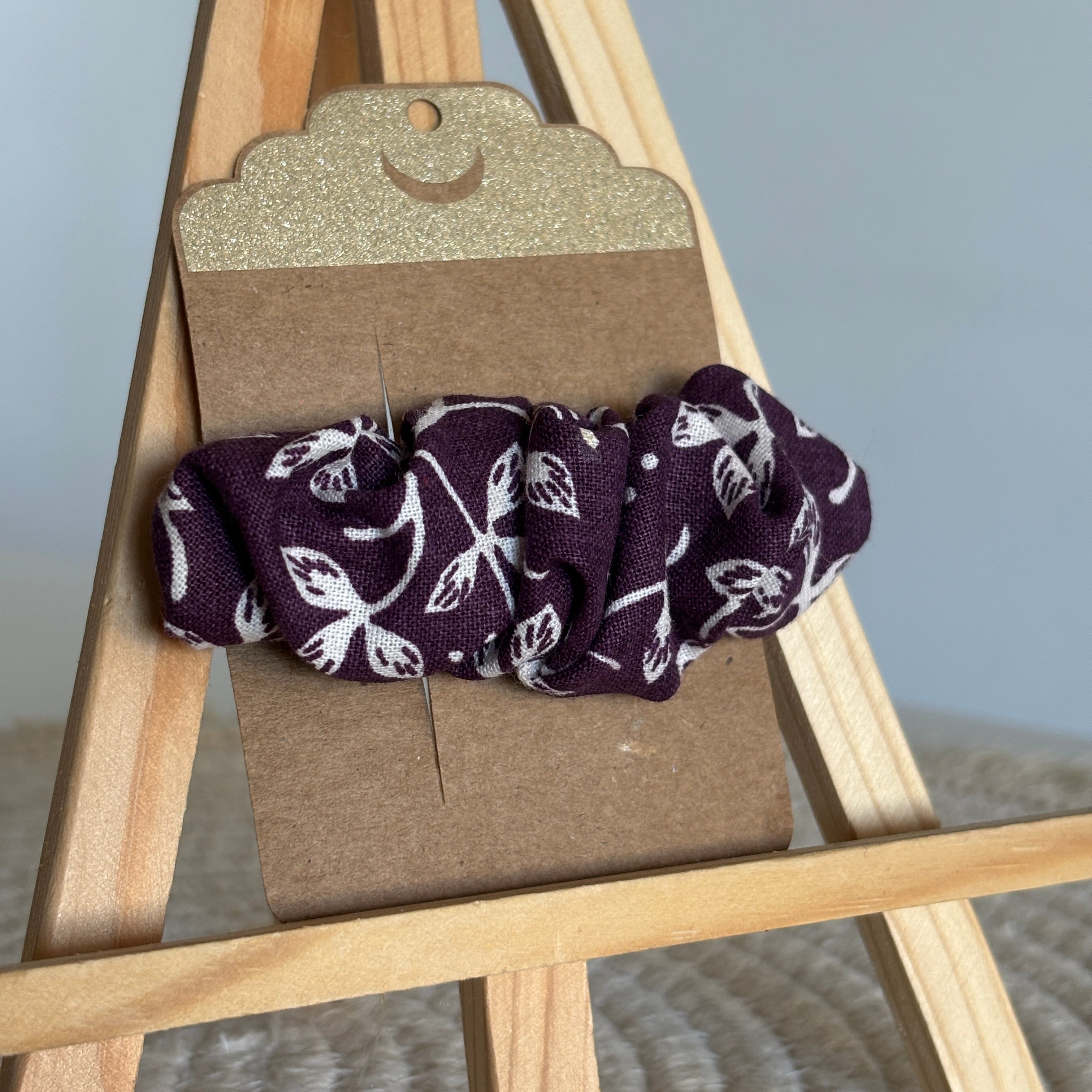 Barrette épurée Rosalie - Bordeaux fleuri
