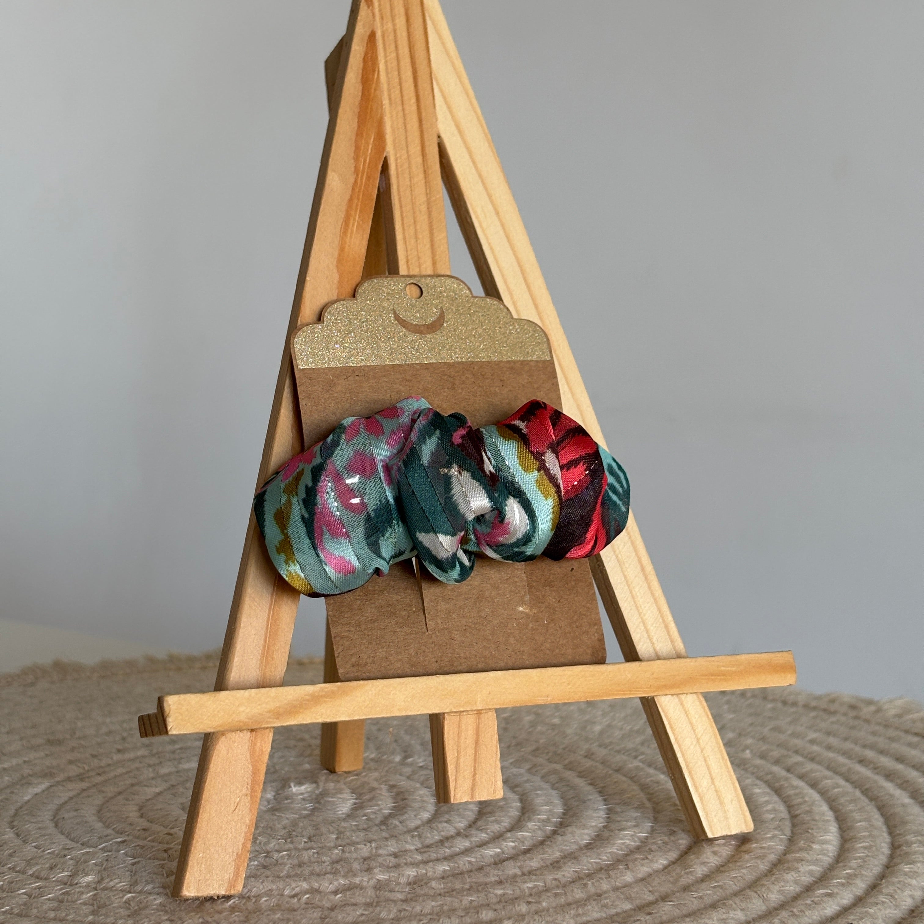 Barrette épurée Salomé - Mousseline bleue & lurex