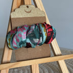 Barrette épurée Salomé - Mousseline bleue & lurex