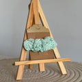 Barrette épurée Amanda - Turquoise fleuri