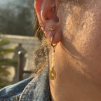 Boucles Kos – Fil de perles & étoile dorée