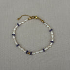 Bracelet Azurella – Perles de culture blanches & bleues