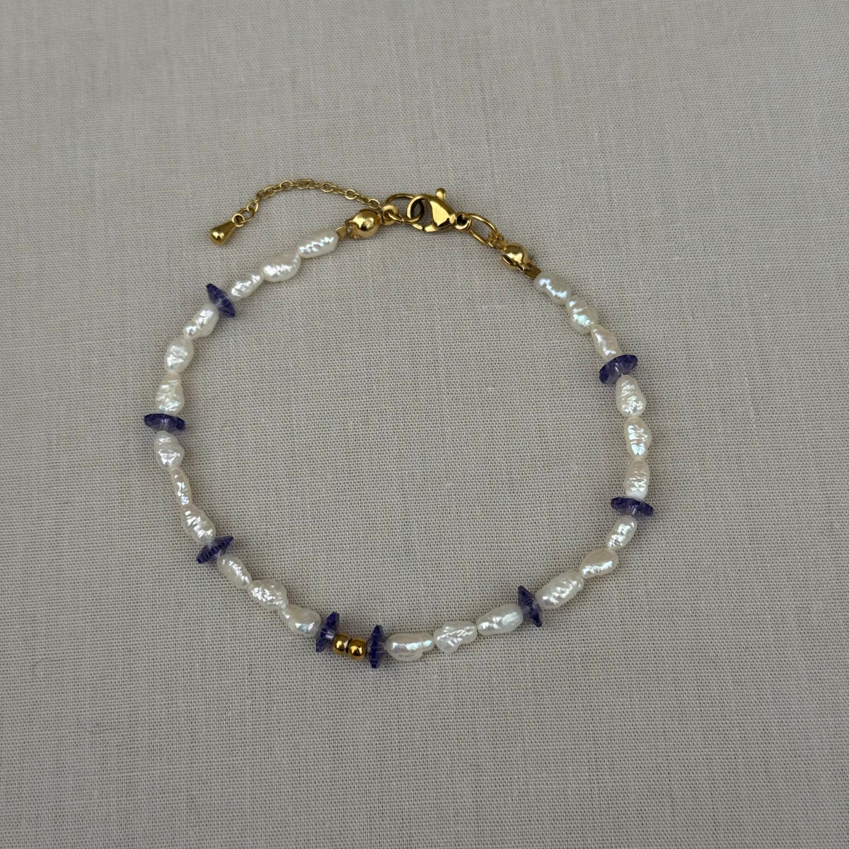 Bracelet Azurella – Perles de culture blanches & bleues