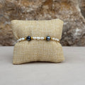 Bracelet Lunévia – Perles de culture & perles en verre bleues