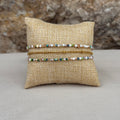 Bracelet Marévia – Triple rang doré & perles multicolores