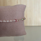 Bracelet Antibes - Perles de culture roses & fleurs Swarovski