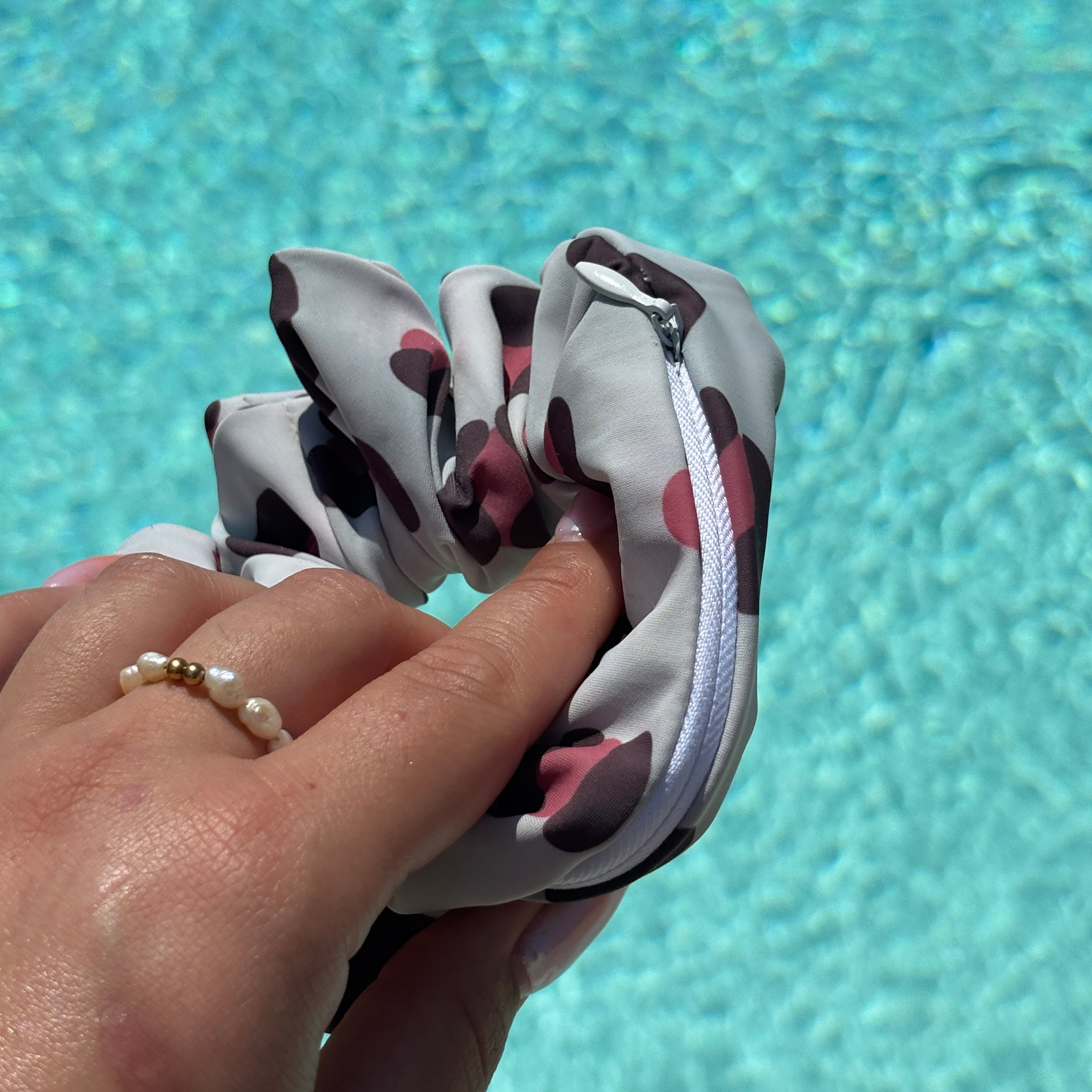 Chouchou maillot de bain zippé léopard rose - Audrey
