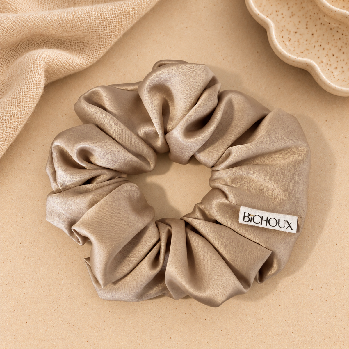 Chouchou Livia - Soie italienne beige