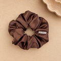 Chouchou Moka – Soie marron chocolat