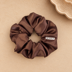 Chouchou Moka – Soie marron chocolat