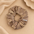 Chouchou Naya – Satin bi-matière beige léopard