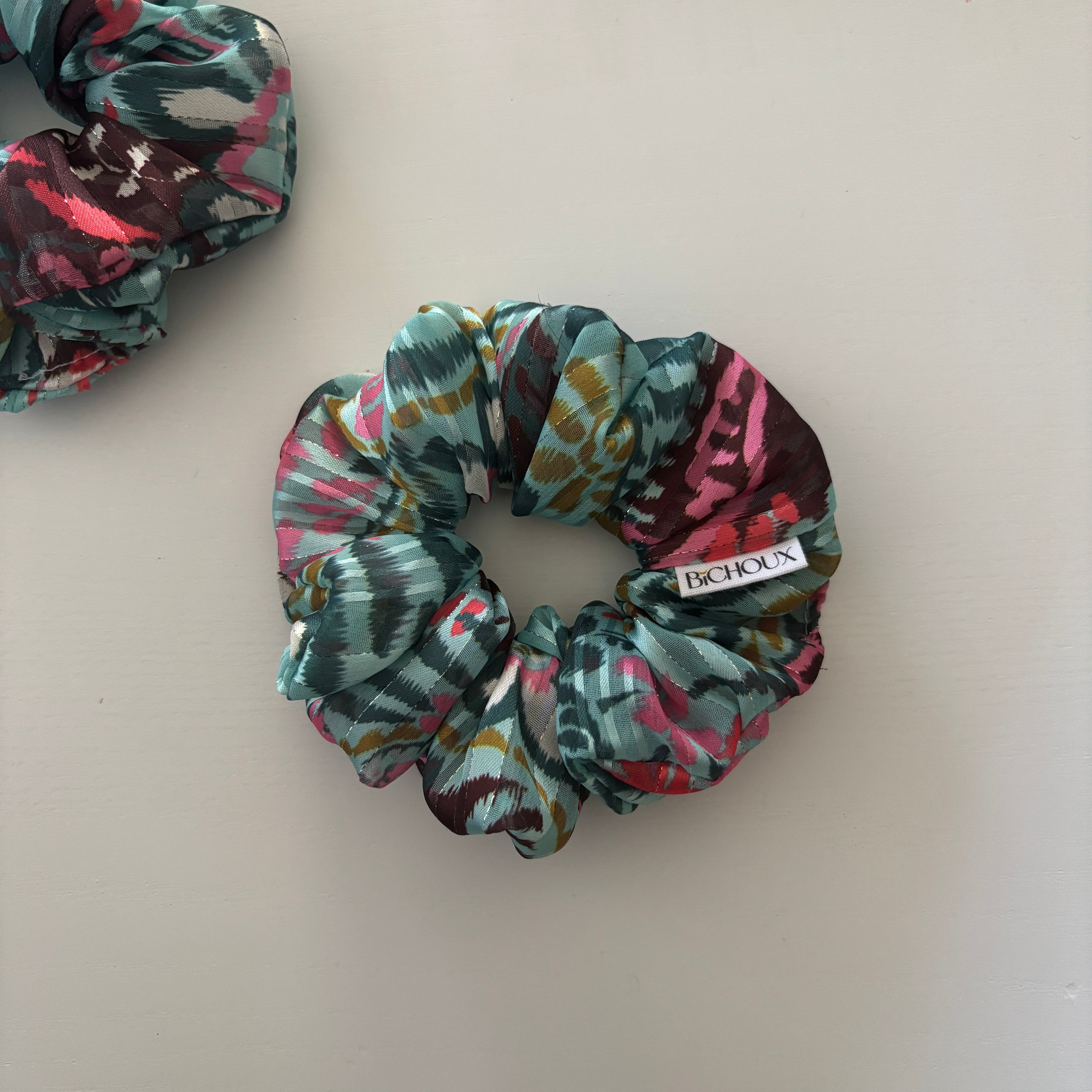 Chouchou Salomé - Mousseline bleue scintillante