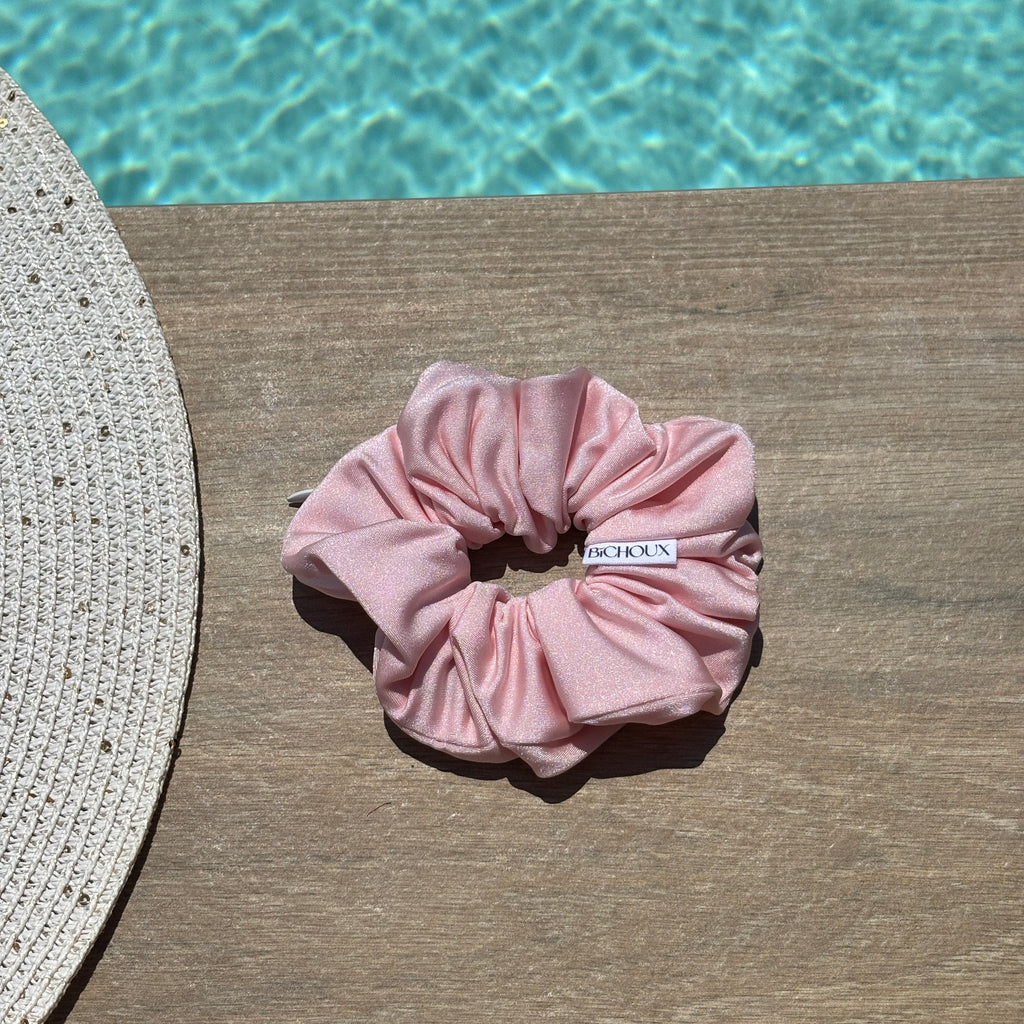 Chouchou maillot de bain zippé rose - Marine