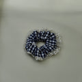Chouchou cheveux imparfait vichy bleu et tulle - Colette
