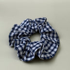 Chouchou cheveux fait main vichy bleu - Colette