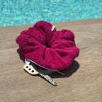 Chouchou éponge zippé Odessa - Rose Fuschia