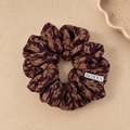 Chouchou Prune - Mousseline aubergine et fils lurex