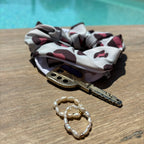 Chouchou maillot de bain zippé léopard rose - Audrey