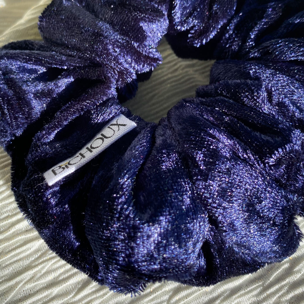 Chouchou en velours bleu - Marina