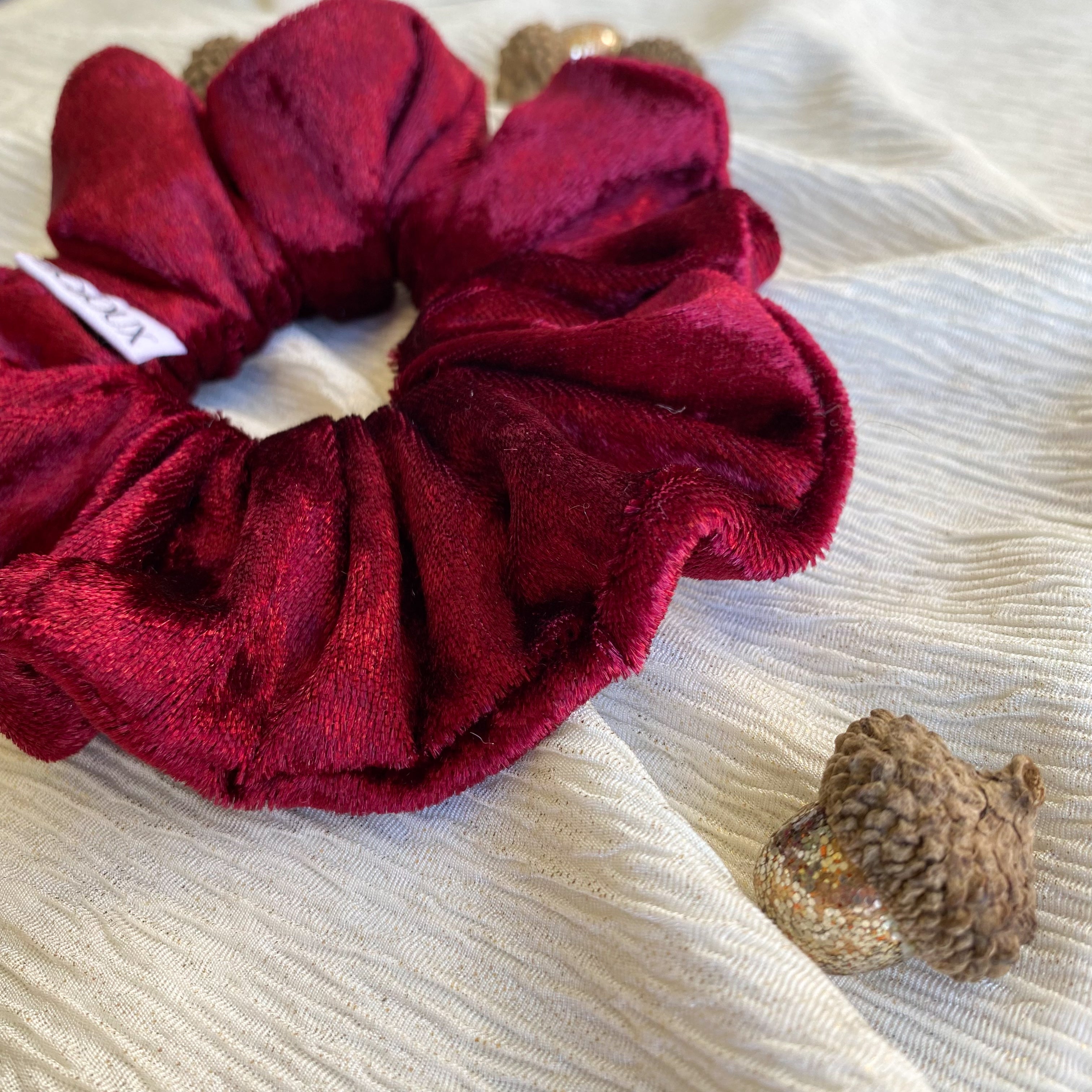 Chouchou en velours rouge - Mélanie