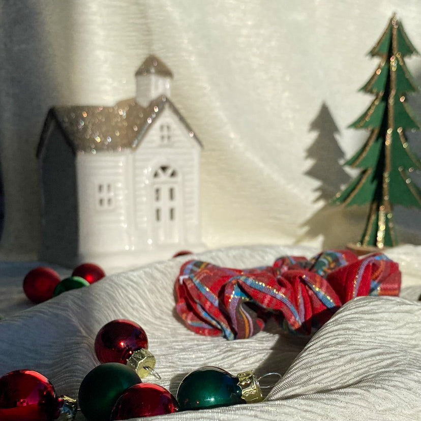 Chouchou en coton tartan - Noëlie