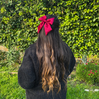 Barrette Soie Rouge - Clara