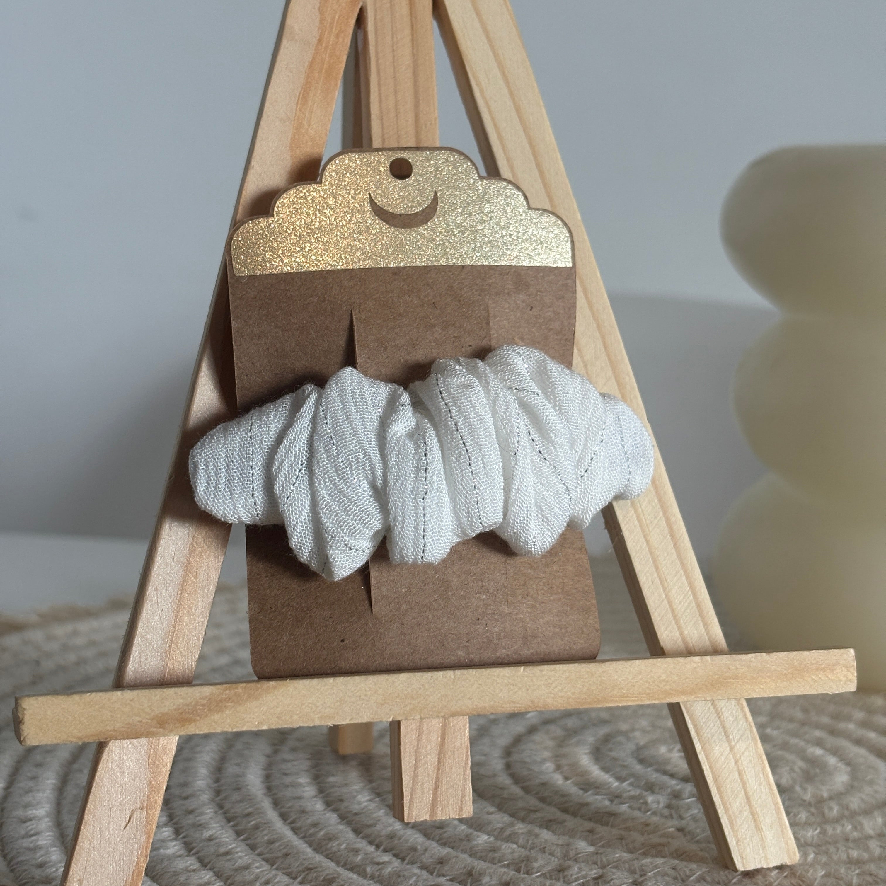 Barrette Épurée Luisa – Blanc & Argenté