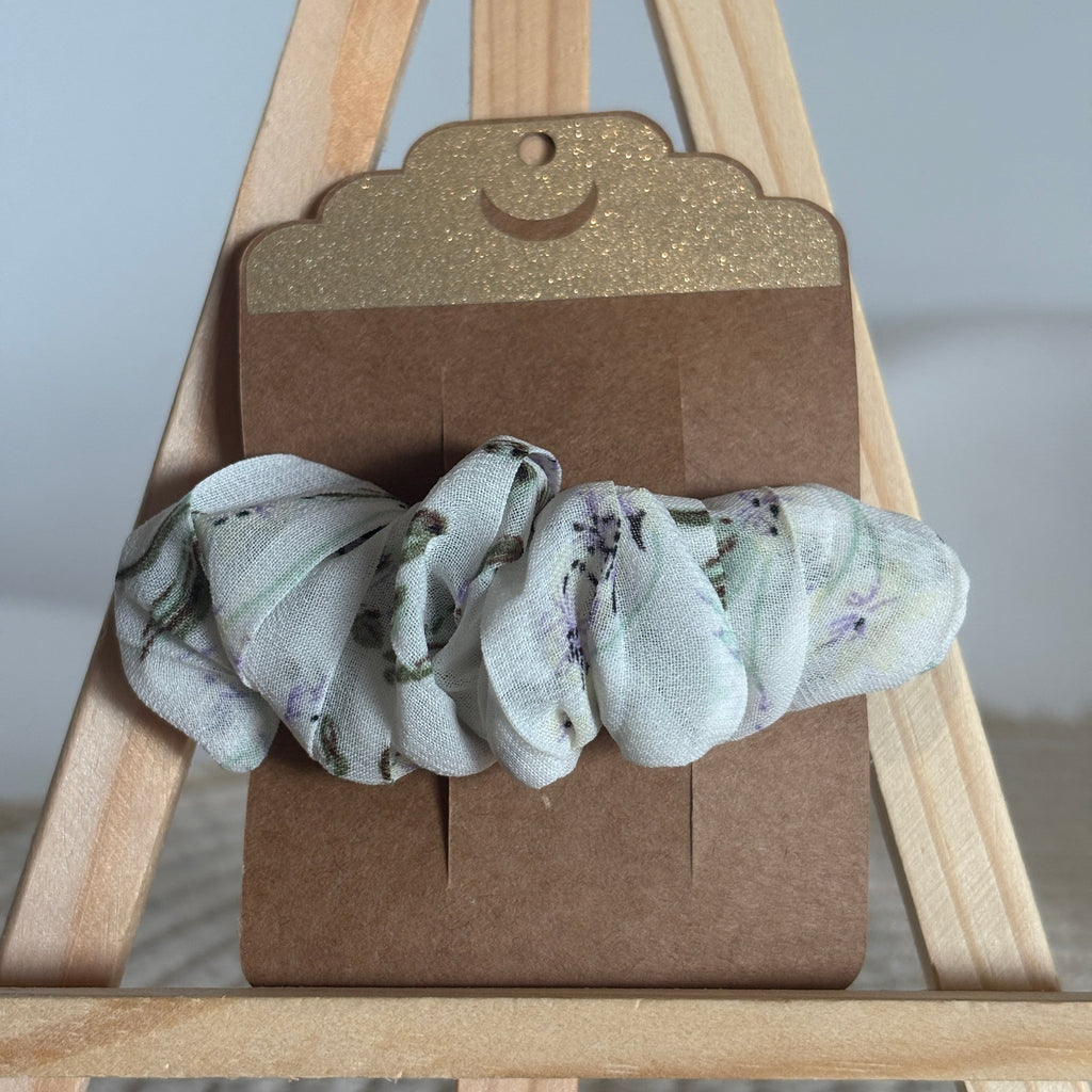 Barrette Épurée Alba – Mousseline blanche à fleurs