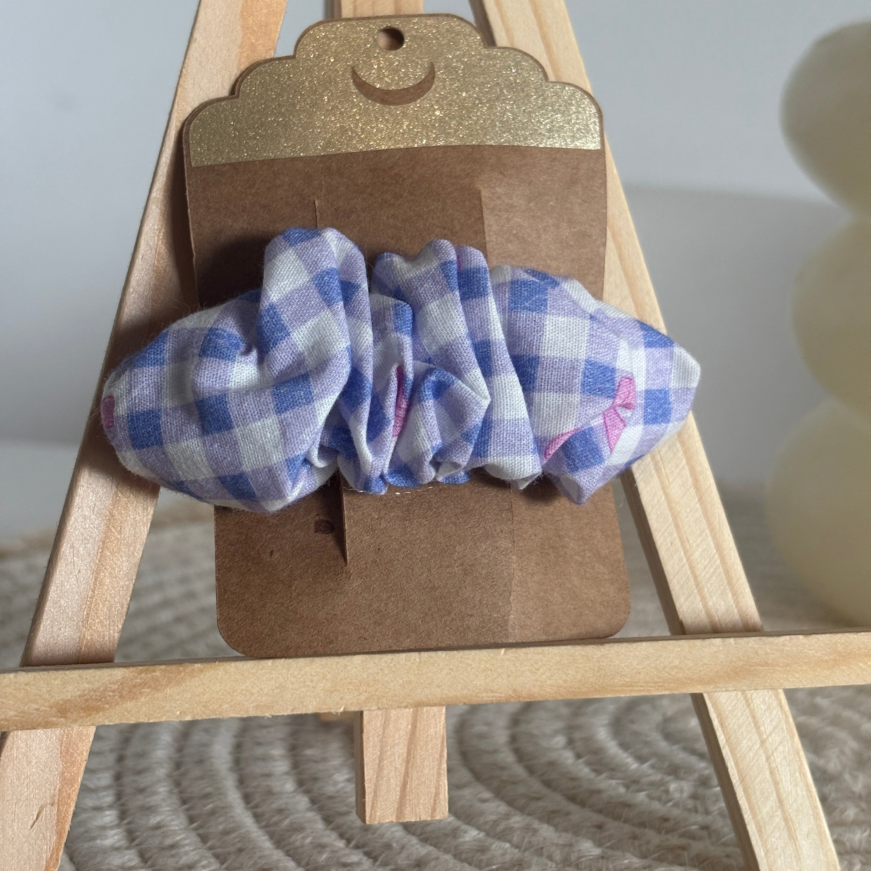 Barrette épurée Violette - Vichy violet