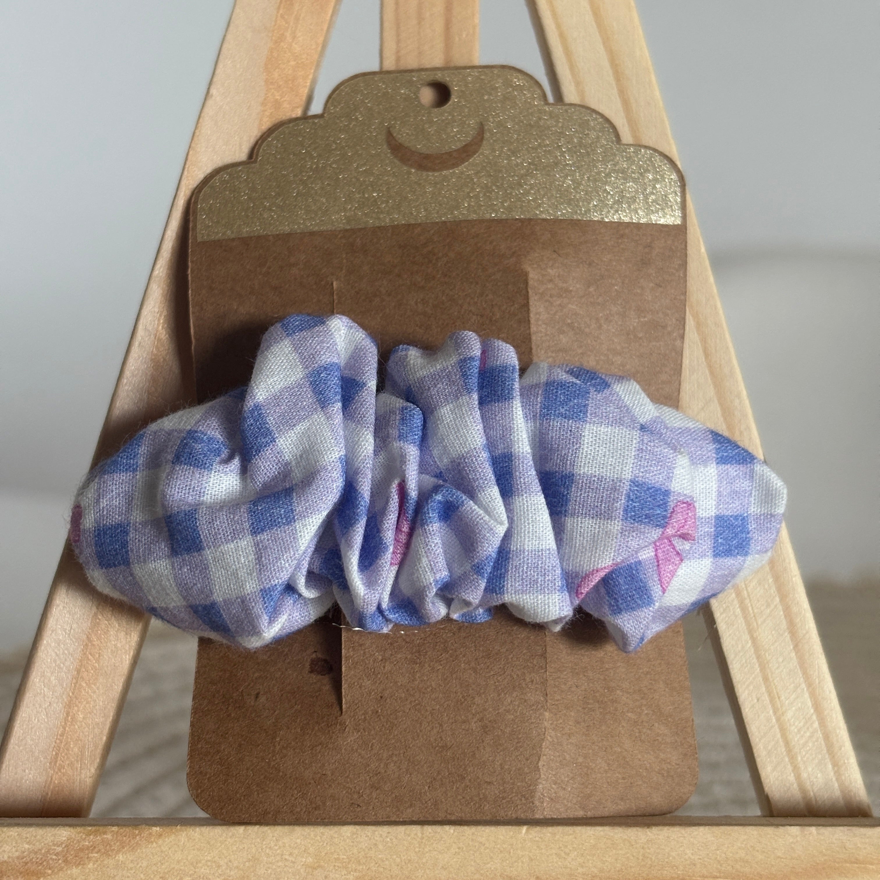 Barrette épurée Violette - Vichy violet