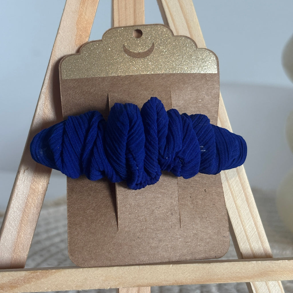 Barrette épurée Électra - Mousseline bleu électrique