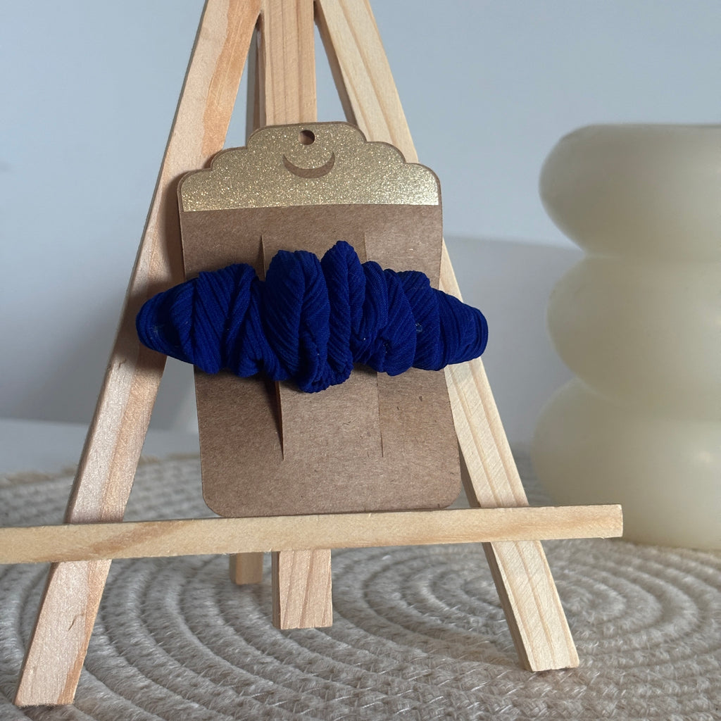 Barrette épurée Électra - Mousseline bleu électrique