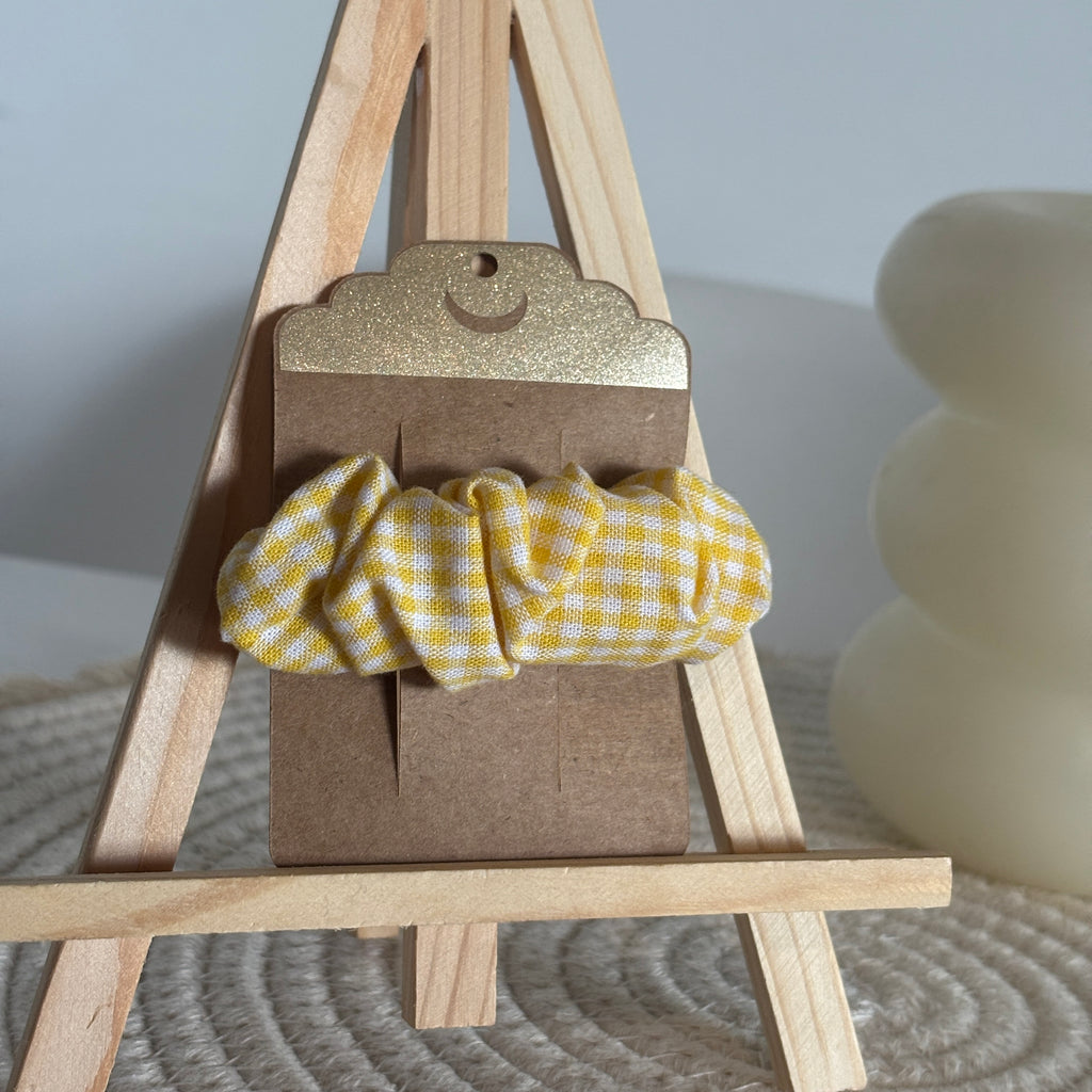 Barrette épurée Izza - Coton vichy jaune