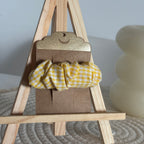 Barrette épurée Izza - Coton vichy jaune
