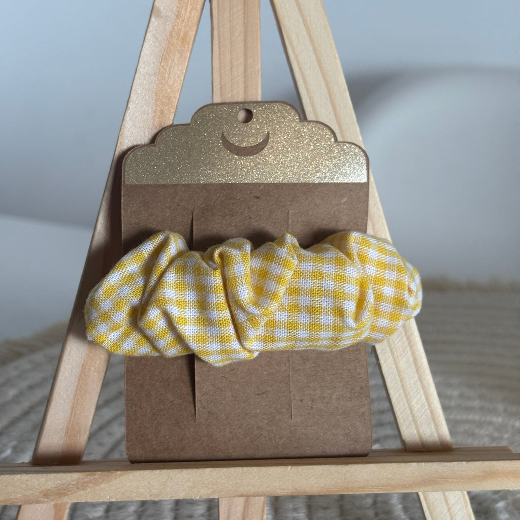 Barrette épurée Izza - Coton vichy jaune