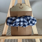 Barrette épurée Colette - Coton vichy bleu