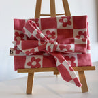 Pochette Nœud Fantaisie Damier & Fleurs