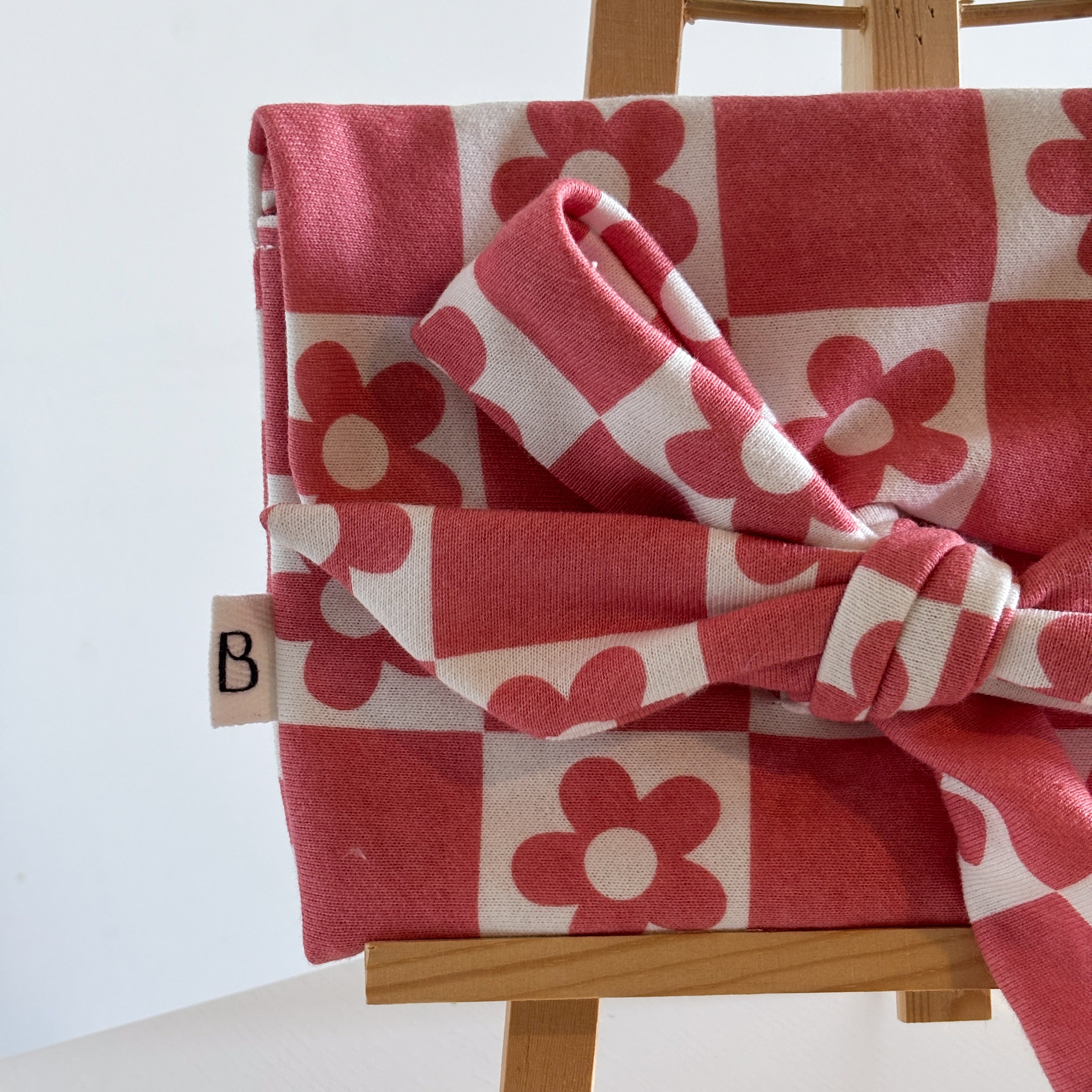 Pochette Nœud Fantaisie Damier & Fleurs