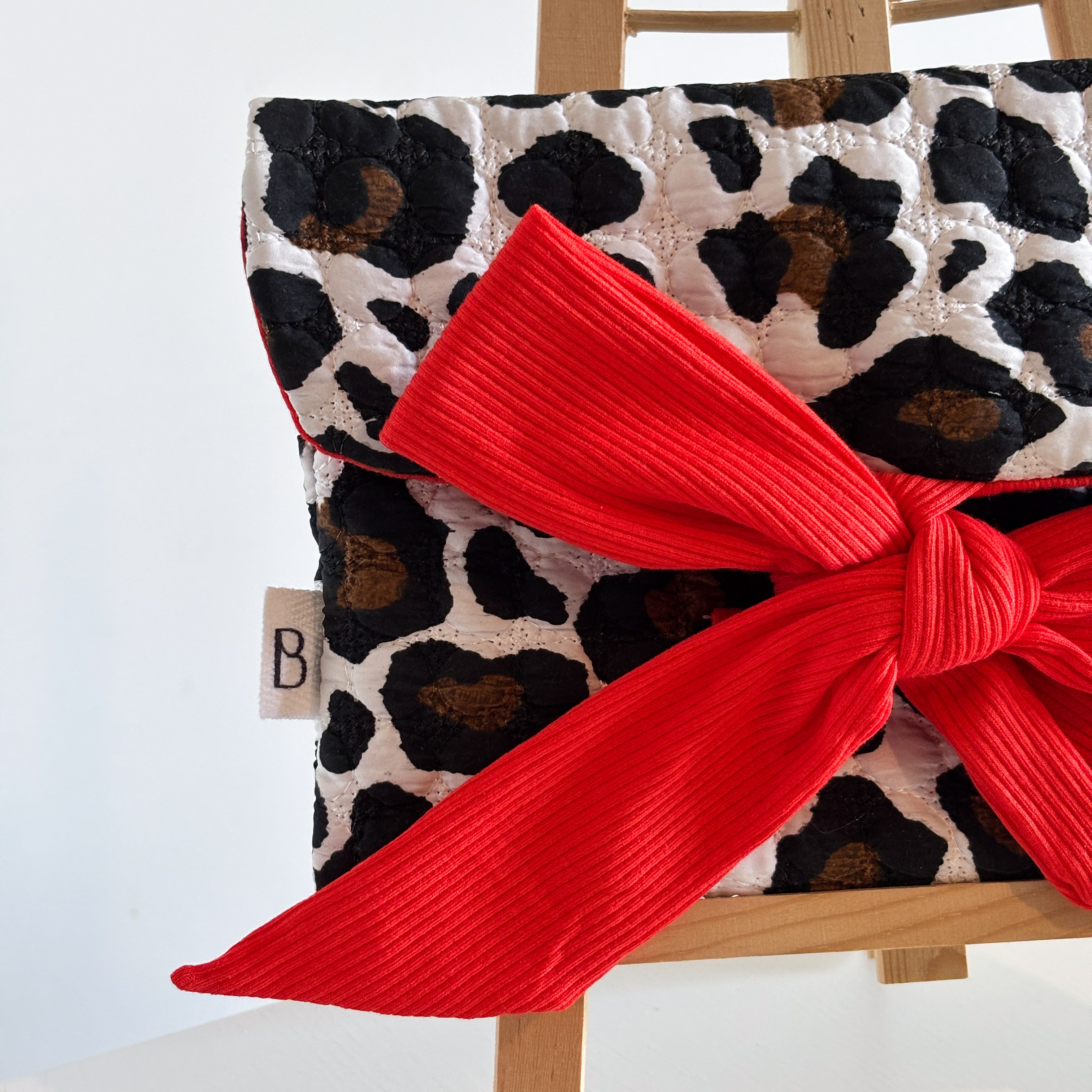 Pochette nouée Léopard & orange Néon