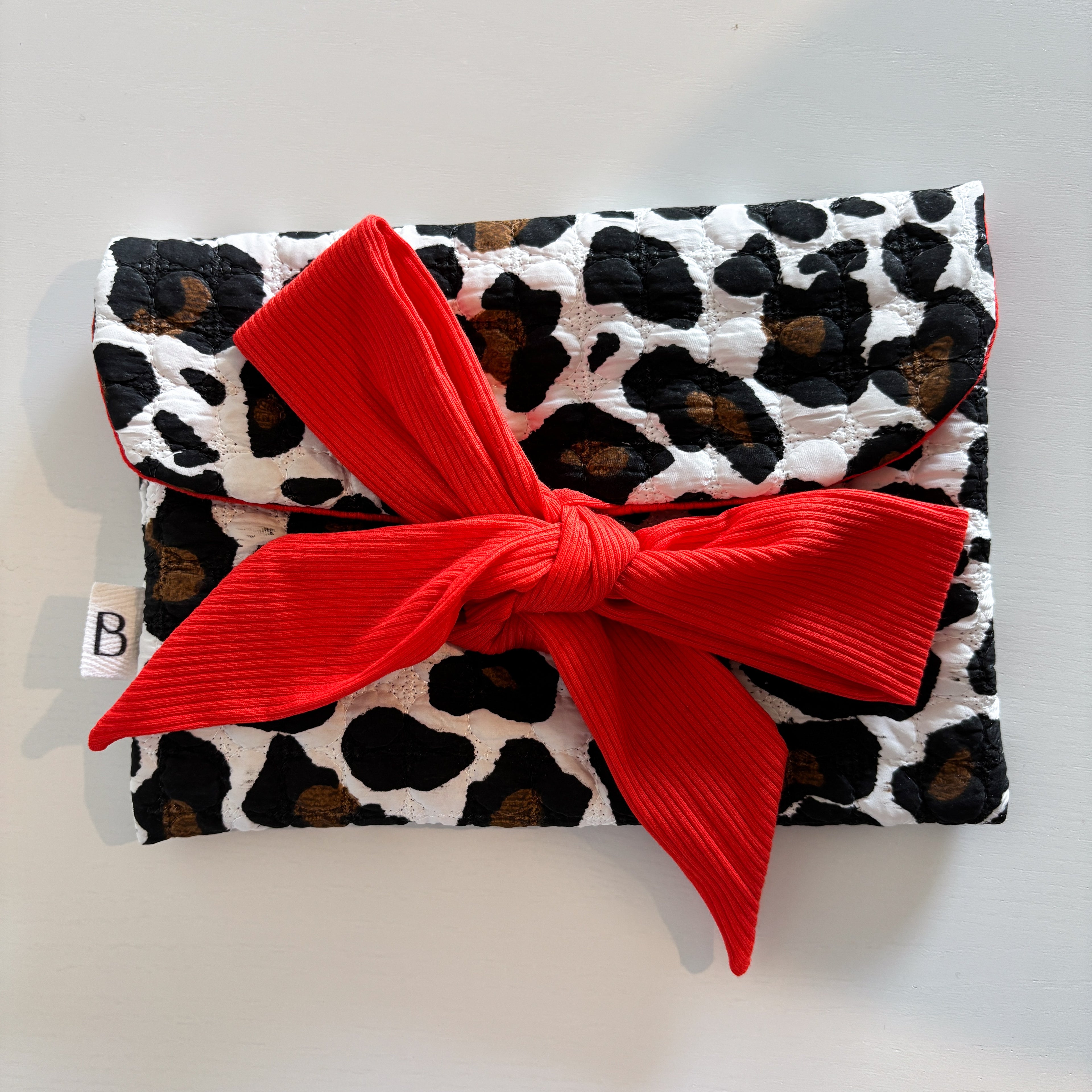 Pochette nouée Léopard & orange Néon